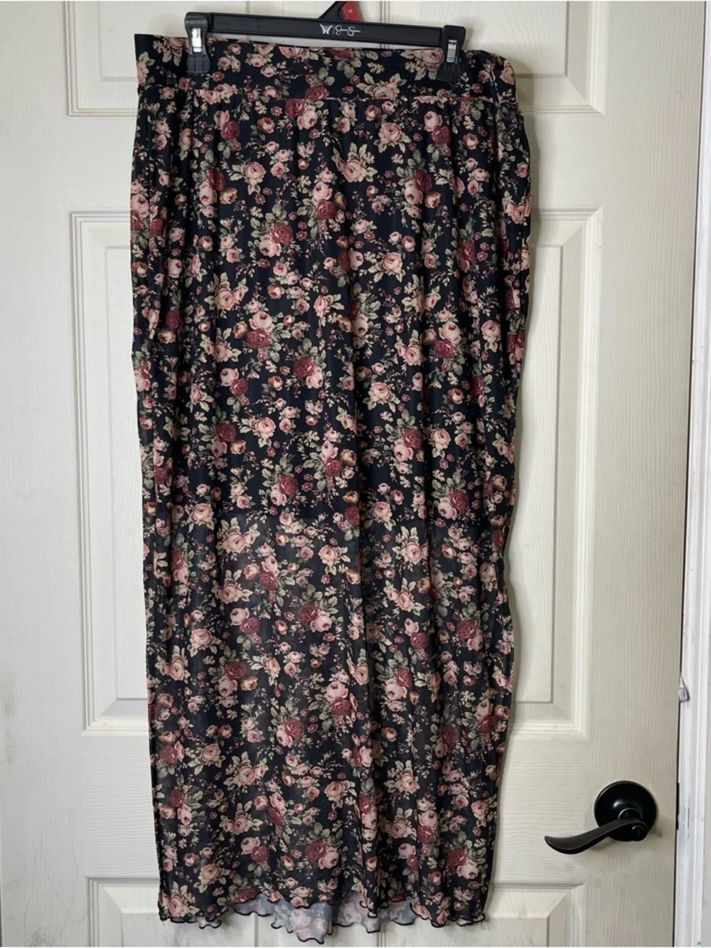 Torrid Womens Floral Multi Color Mesh Maxi Skirt Sz 1 - Picture 1 of 9